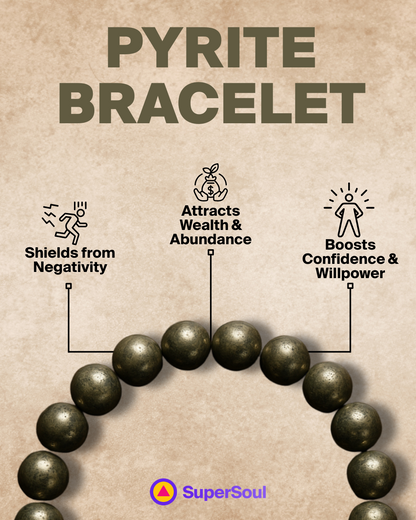 Raw Pyrite Bracelet | Money attraction, Success and Confidence