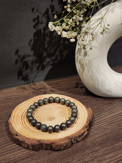 Raw Pyrite Bracelet | Money attraction, Success and Confidence
