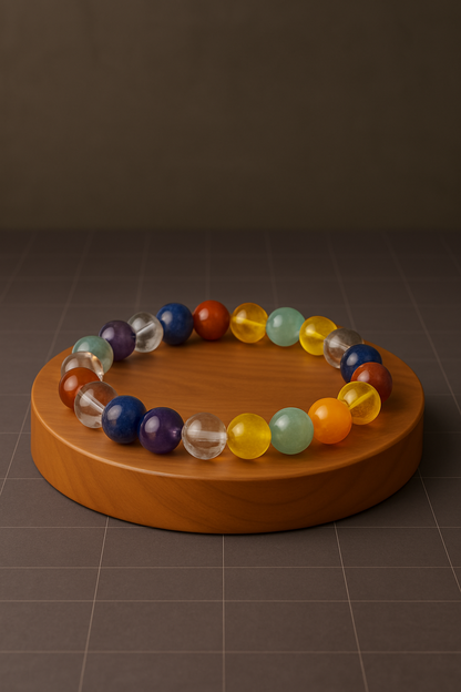 Shakti Yog Combo | Raw Pyrite, 7 Chakra Bracelet