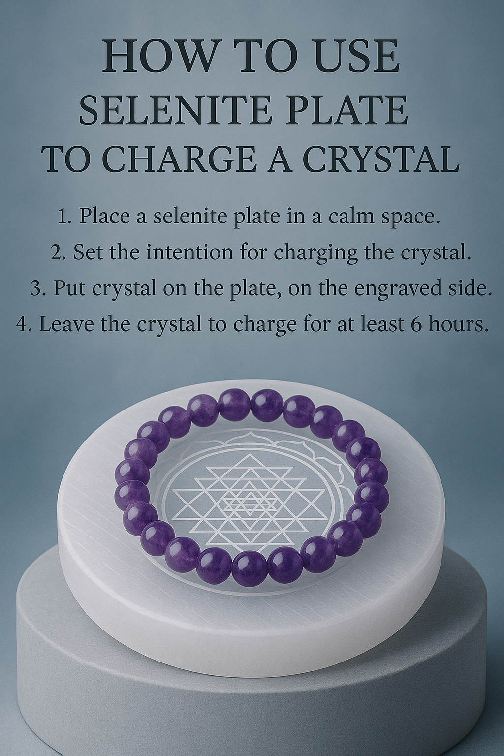 Selenite Plate | Cleanse. Charge. Elevate.