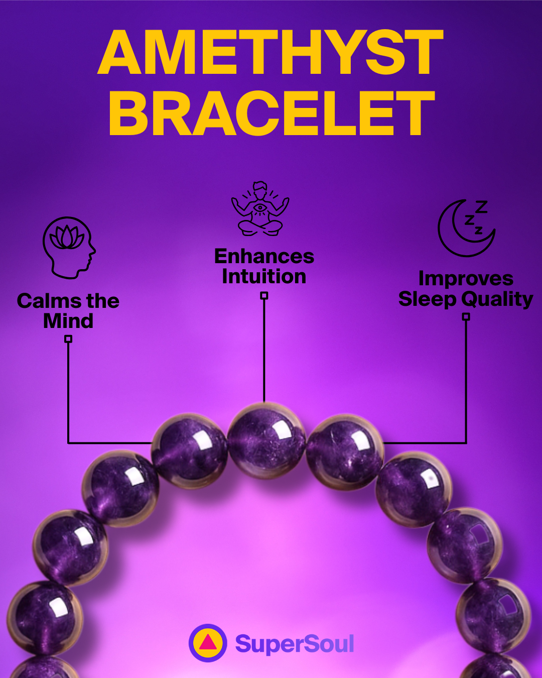 Amethyst Bracelet | Anger, Anxiety & Stress Relief